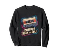 Raised On Rock And Roll Retro Cassette Rock Music Sweatshirt