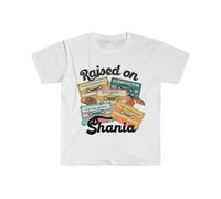 Raised On Shania T Shirt Twain 90's Country Music Concert Cassette Tapes Tee White L