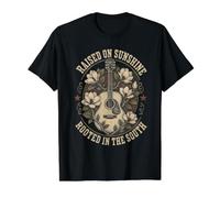 Raised On Sunshine Rooted in The South Value Graphic T-Shirt, Men, Black, S