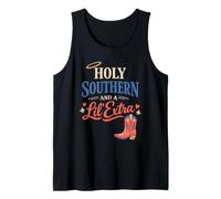 Raised on Sweet Tea and Jesus Southern Christian Faith Life Tank Top