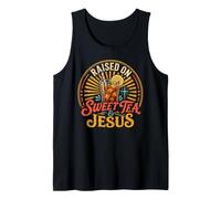 Raised On Sweet Tea and Jesus Southern Christian Tank Top