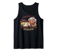Raised on Sweet Tea & Gravel Roads Country Apparel Tank Top