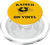 Raised On Vinyl Funny Music Lover Retro Record Player Humor PopSockets PopGrip for MagSafe