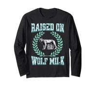 'Raised on Wolf Milk' s Roman Mythology s Romulus & Remus Long Sleeve T-Shirt