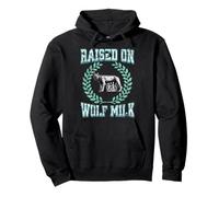 'Raised on Wolf Milk' s Roman Mythology s Romulus & Remus Pullover Hoodie