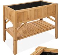 Tectake Raised Bed With Storage Brown