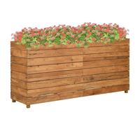 Raised Planter 150x40x72cm Recycled Teak Wood & Steel Rack Shelf Indoor Outdoor