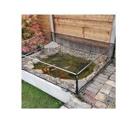 Raised Pond Cover with Protective Netting Lightweight Black Net Multiple Sizes (H:0.35m W:1.2m L:1.2m)