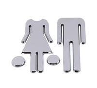 Raised Symbols,Restroom Identification Sign, Toilet/Bathroom/Restroom/WC Door Wall Signs Signage MAN & WOMAN Plastic Board Prompt Sign