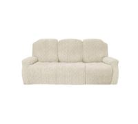 Raised-Texture Sofa Slipcover with Soft, Beige D | Raised Woven Polyester Texture, Section-by-Section Coverage, Stretch Fabric for Reclining Sofa Movement