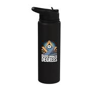 Raised Through The Degrees Freemason Men Stainless Steel Insulated Water Bottle