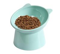 Raised Tilted Cat Food Bowl, Tilted Elevated Cat Food Bowl, Anti Vomiting Slanted Cat Feeding Bowls, Cute Shallow Cat Bowl Whisker Friendly, Slanted Bowls for Dogs Cats Kittens, Cat Dog Feeder Bowl