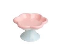 Raised Tilted Ceramic Cat Bowl AntiSlip Cat Feeding Bowls for Small Dog Cats Pink