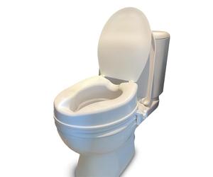 Raised Toilet Seat 4inch 10cm with Lid for Elderly and Disabled, Comfortable Raised Toilet Riser for Adults, Ideal for Elderly and Limited Mobility Aid
