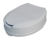Raised Toilet Seat Aid With Lid 10Cm 4 Inch Elevated Strong Durable White