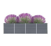 vidaXL Raised Garden Bed 320x40x77 cm Galvanised Steel Grey
