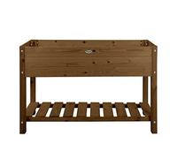 Raised Wooden Bed Brown L Fallen Fruits Brown One Size
