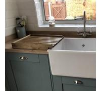 Raised Wooden Pine Worktop Draining Board for a Belfast/Butler Sink
