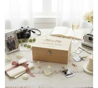 Raised Words Personalised Mr & Mr Wedding Gift Same Sex Wooden Memories Keepsake Box