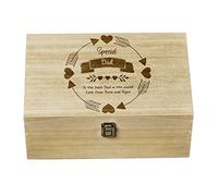 Raised Words Special Dad Gift Personalised Large wooden Keepsake Box
