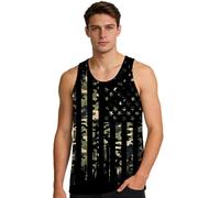 RAISEVERN Mens Tank Tops Summer Sleeveless Tee Cool Workout T-Shirts Beach Novelty Undershirts, A Flag 04, Medium