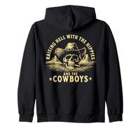 Raisin' Hell With The Hippies And The Cowboys Country Zip Hoodie