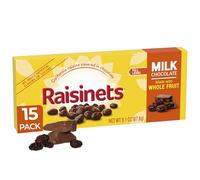 Raisinets, California Raisins Milk Chocolate Covered Cinema Candy Box 3oz Bulk Pack of 15