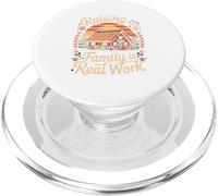 Raising A Family Is Real Work Rustic Sunset Farm PopSockets PopGrip for MagSafe