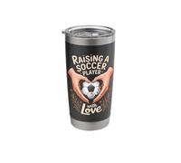 Raising A Soccer Player with Love Mom Dad Stainless Steel Insulated Tumbler