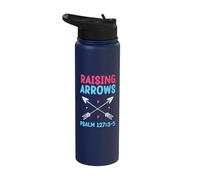 Raising Arrows - Christ Christian Psalm Bible Verses Stainless Steel Insulated Water Bottle