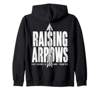 Raising Arrows Christian Parent Psalm 127:4 Zip Hoodie