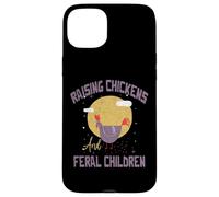 Raising Chickens And Feral Children Funny Farm Farming Quote Case for iPhone 15 Plus