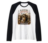 Raising Chickens & Spirits Haunted Homestead Halloween Raglan Baseball Tee