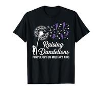 Raising Dandelions Purple Up for Military Child Month Women T-Shirt