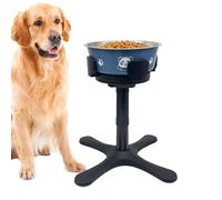 Raising Design Dog Bowl Stand, Adjustable Dog Food Water Feeder, Anti Slip Dog Bowl Holder, Decorative Dogs Bowl Stand 900 g for Ceramic Bowls, Pet, Indoor, Outdoor, Black Color