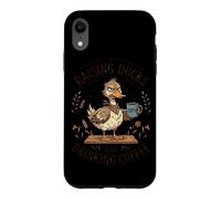 Raising Ducks And Drinking Coffee Farmer Humor Case for iPhone XR