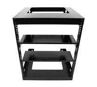 Raising Electronics 12U Wall Mount Rack, 19 Inch Server Equipment, Alloy Steel, Advanced Black - 90LB Capacity