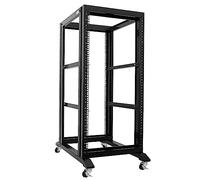 Raising Electronics Server Rack Open Frame Rack 4 Post 19 inch Adjustable Server/Audio Rack Aluminum(24U,24Depth)