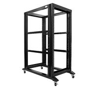 Raising Electronics Server Rack Open Frame Rack 4 Post 19 inch Adjustable Server/Audio Rack Aluminum(24U,31Depth)