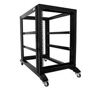 Raising Electronics Server Rack Open Frame Rack 4 Post 19 inch Adjustable Server/Audio Rack Cold Rolled Steel(15U,31 Depth)