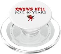 Raising Hell For 40 Years Devil 40th Birthday PopSockets PopGrip for MagSafe