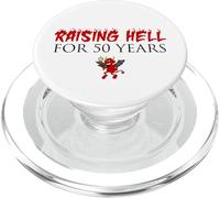 Raising Hell For 50 Years Devil 50th Birthday PopSockets PopGrip for MagSafe