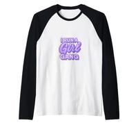 Raising My Girl Gang Mom Funny for Mommy Raglan Baseball Tee