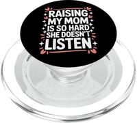 Raising My Mom Is So Hard Funny Parenting Humor PopSockets PopGrip for MagSafe