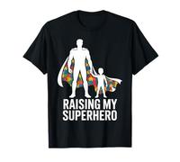 Raising My Superhero Autism Awareness Parent Design T-Shirt