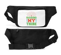 Raising My Tribe Minimalist Star Logo Unisex Waist Bag Black