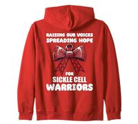 Raising Our Voices, Spreading Hope For Sickle Cell Warriors Zip Hoodie