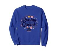Raising Queens: Empowering Daughters Floral Crown Gift Sweatshirt, Adult Unisex, Royal Blue, M