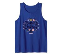 Raising Queens: Empowering Daughters Floral Crown Gift Tank Top, Men, Royal Blue, M
