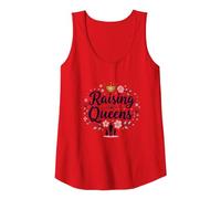 Raising Queens: Empowering Daughters Floral Crown Gift Tank Top, Women, Red, M